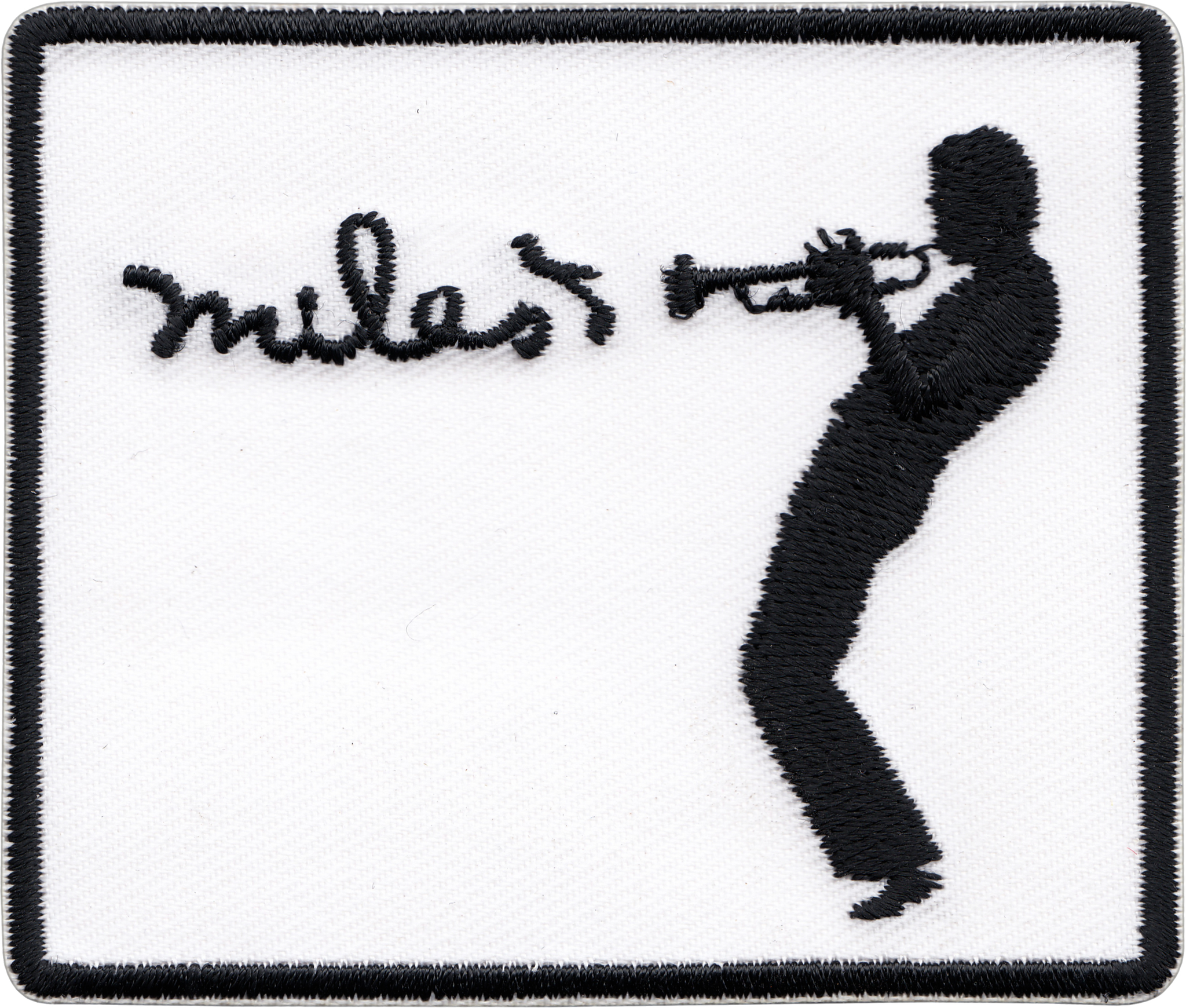 Patch - Davis, Miles - Playing Trumpet Silhouette