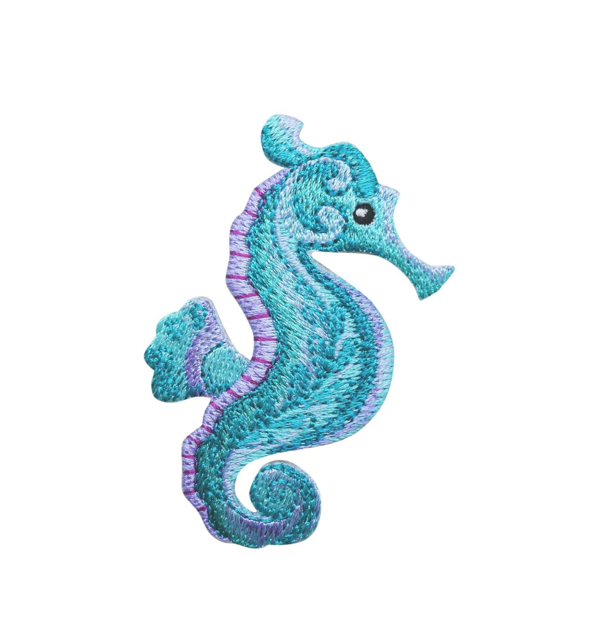 Seahorse - Tropical - Blue, Green, Purple, Iron on Patch