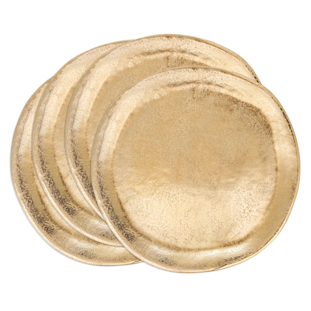 Aluminum Organic Gold 13" Round Charger Plate