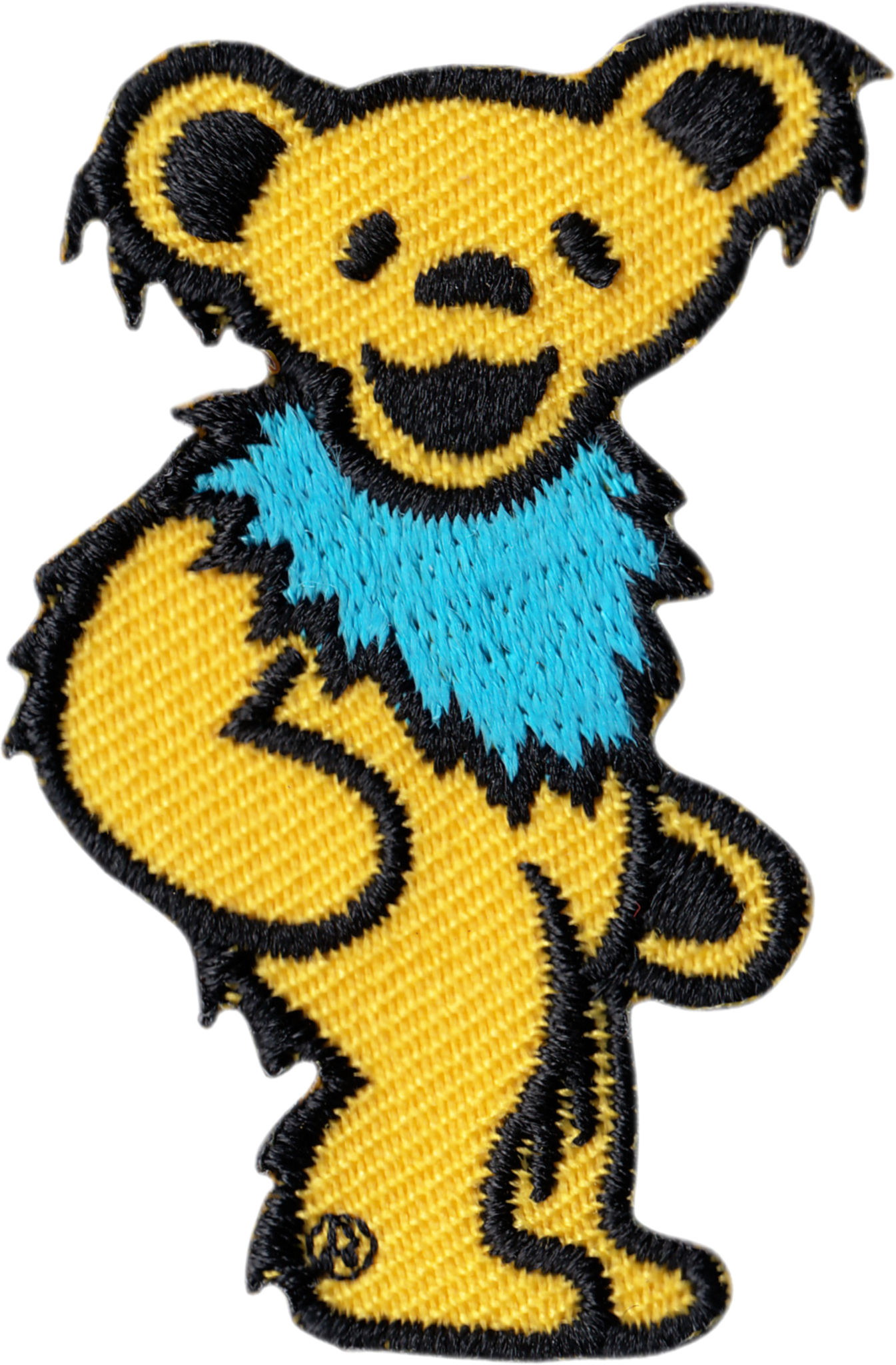 2" Patch - Yellow Grateful Dead Jerry Bear 1960s Rock Music