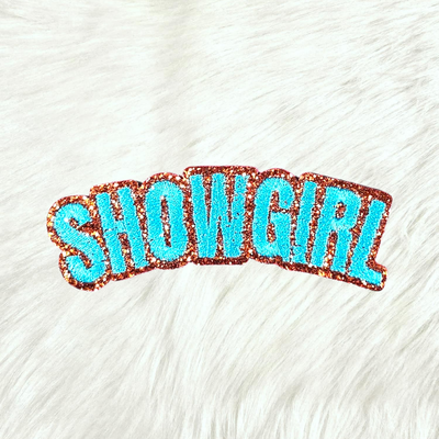 Showgirl Glitter Embroidery Iron On Patch