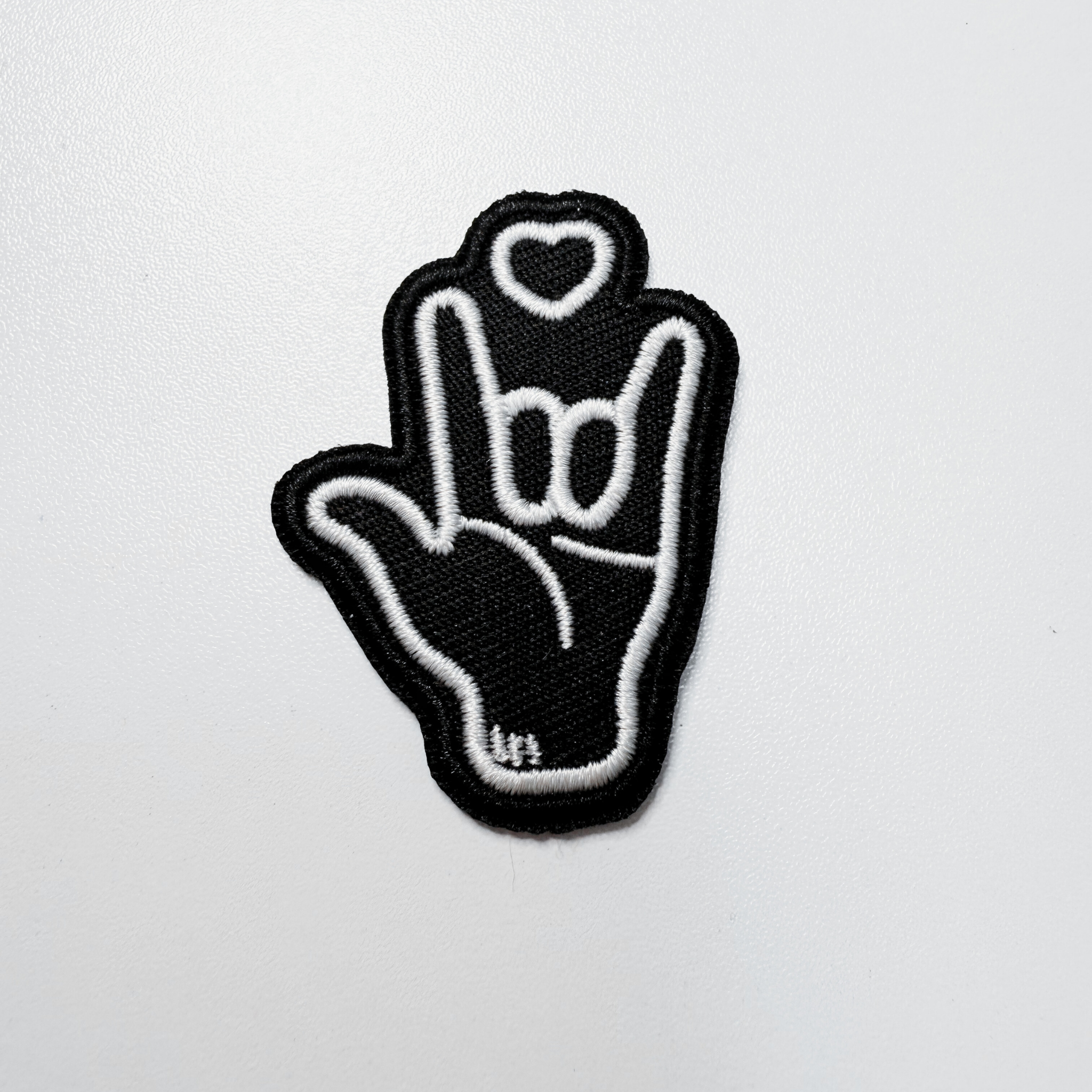 2" I love you, ASL - Embroidered Hat Patch