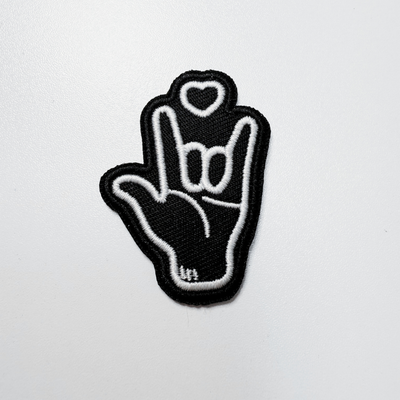 2" I love you, ASL - Embroidered Hat Patch