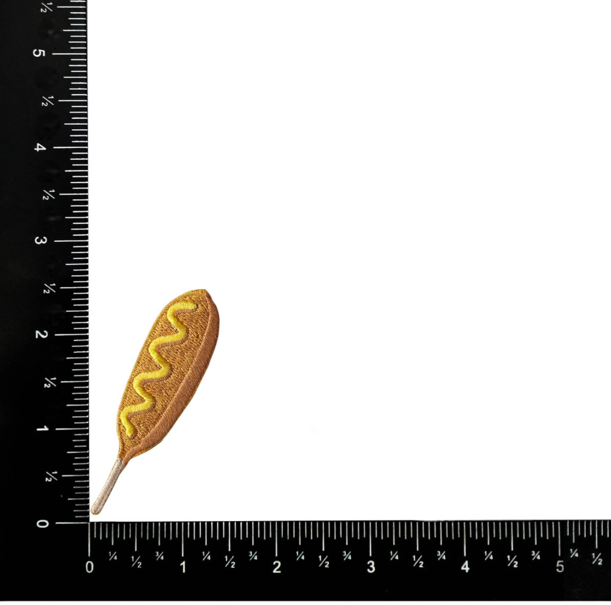 Corn Dog, Fall Fair Food Embroidered Iron on Patch