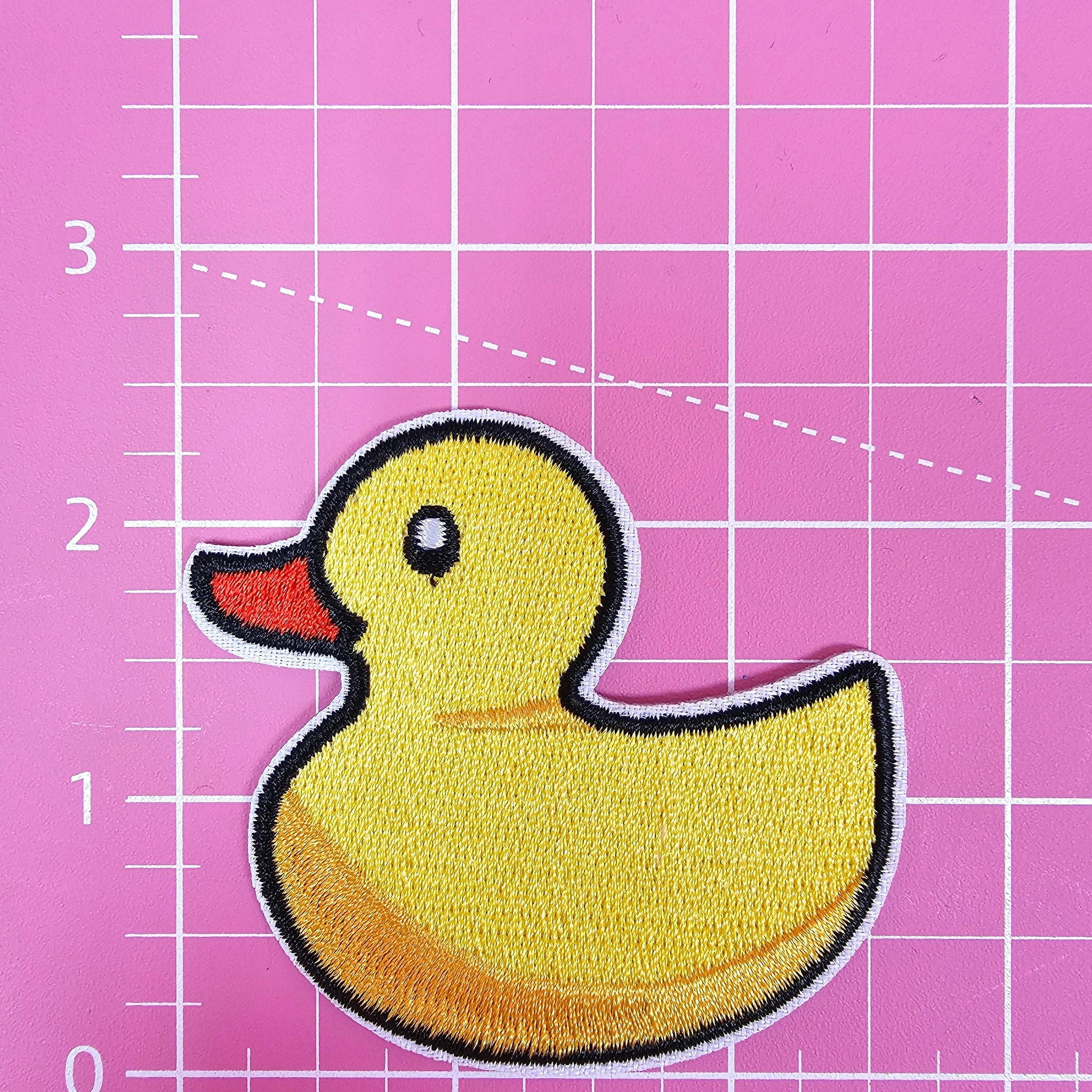 'Rubber Ducky' Yellow Embroidery Iron On Patch