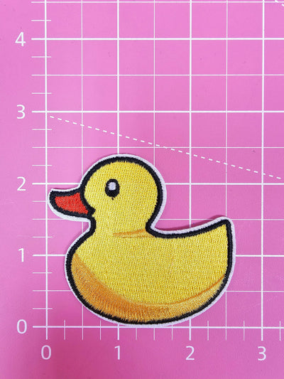 'Rubber Ducky' Yellow Embroidery Iron On Patch