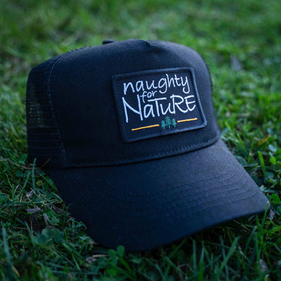 Naughty For Nature Embroidered Iron On Heat Seal Backing