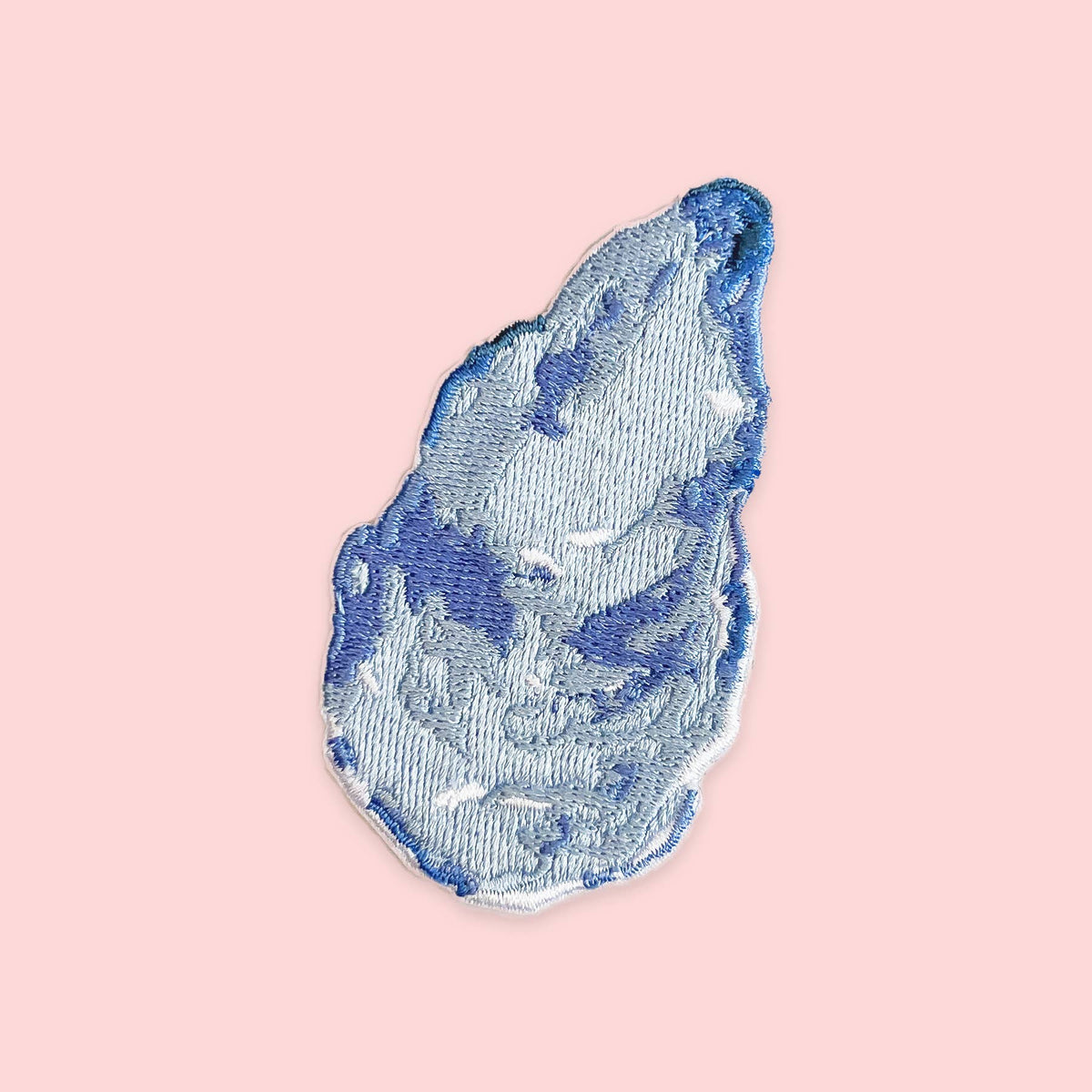 Oyster Shell Iron-On Patch | Coastal Embroidered Patch