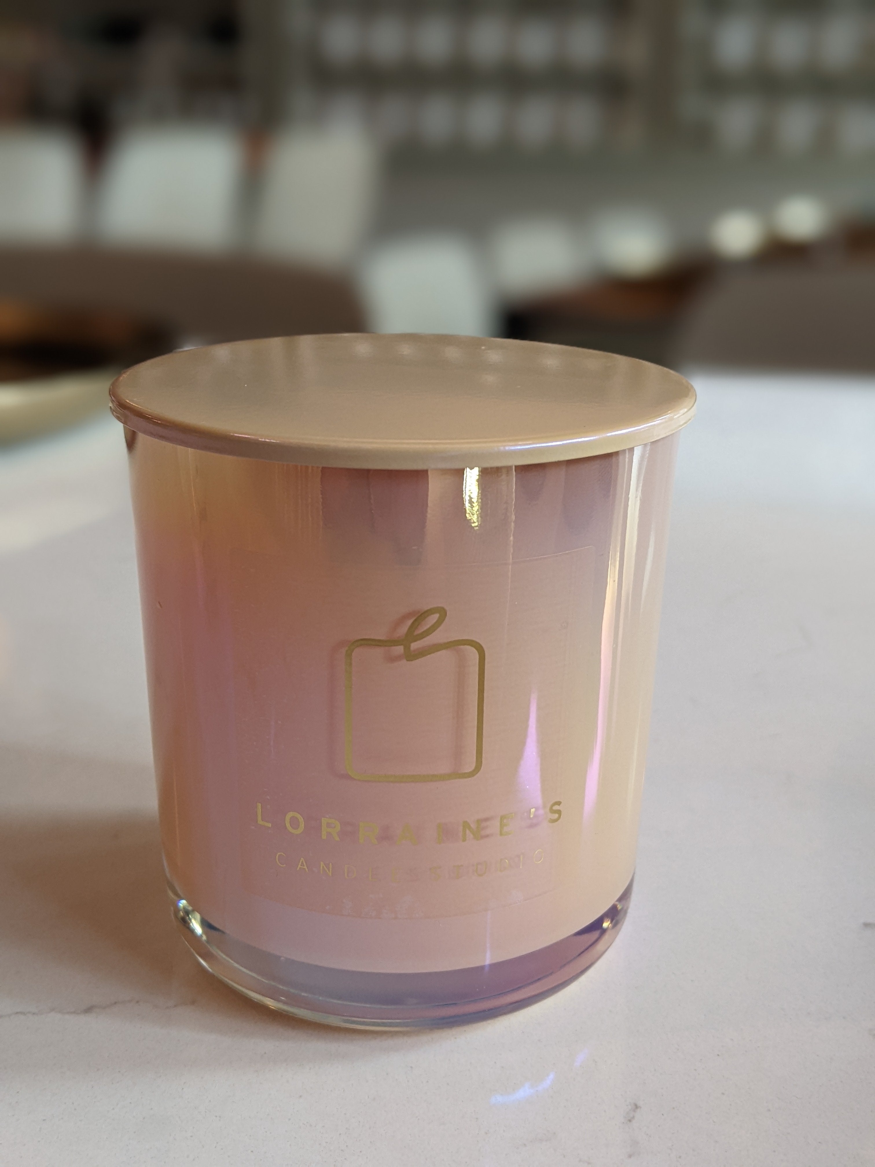 A Custom Fragrance Blended Candle - Aura Iridescent Vessel with