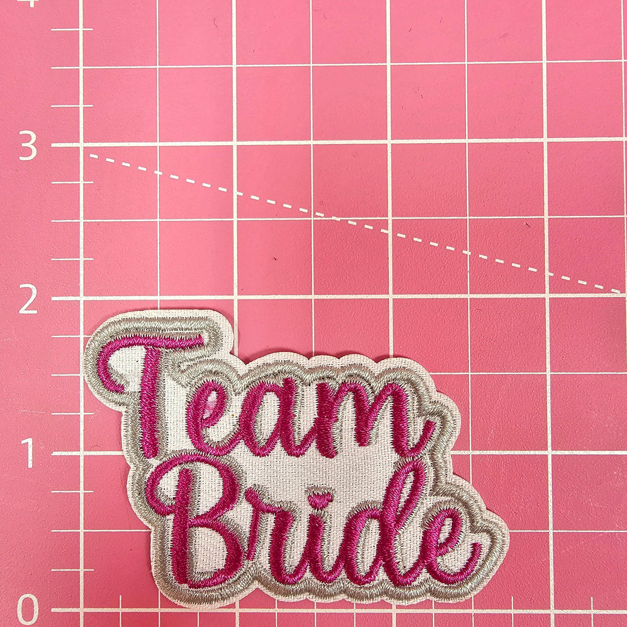 'Team Bride' Embroidery Iron On Patch