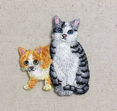 Cat With Kitten, Pets, Embroidered Iron on Patch
