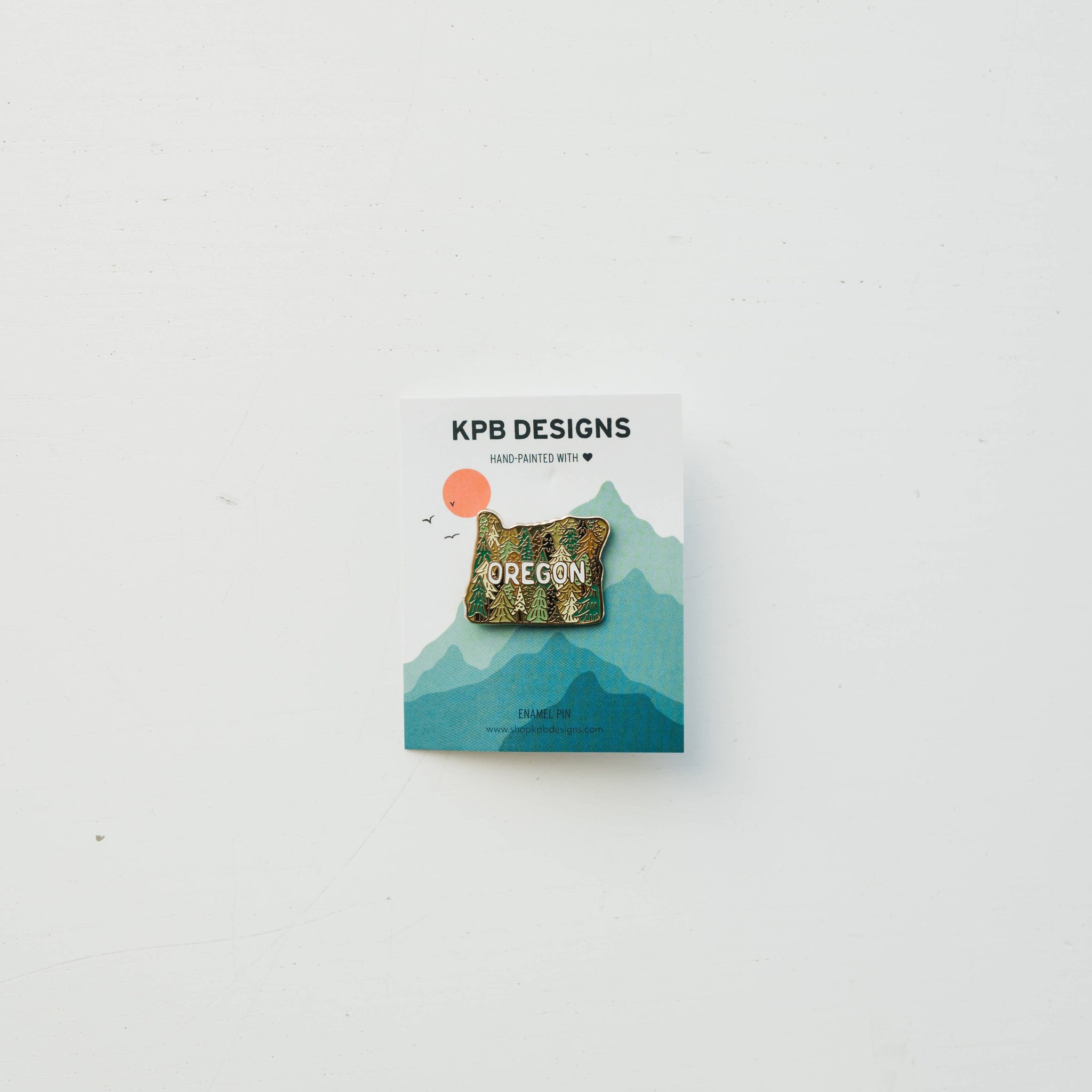 Oregon Trees Enamel Lapel Pin