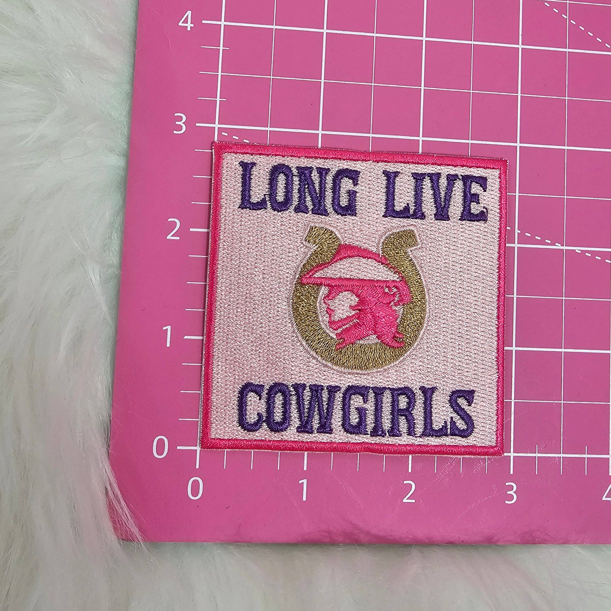 'Long Live Cowgirls' Embroidery Iron On Patch
