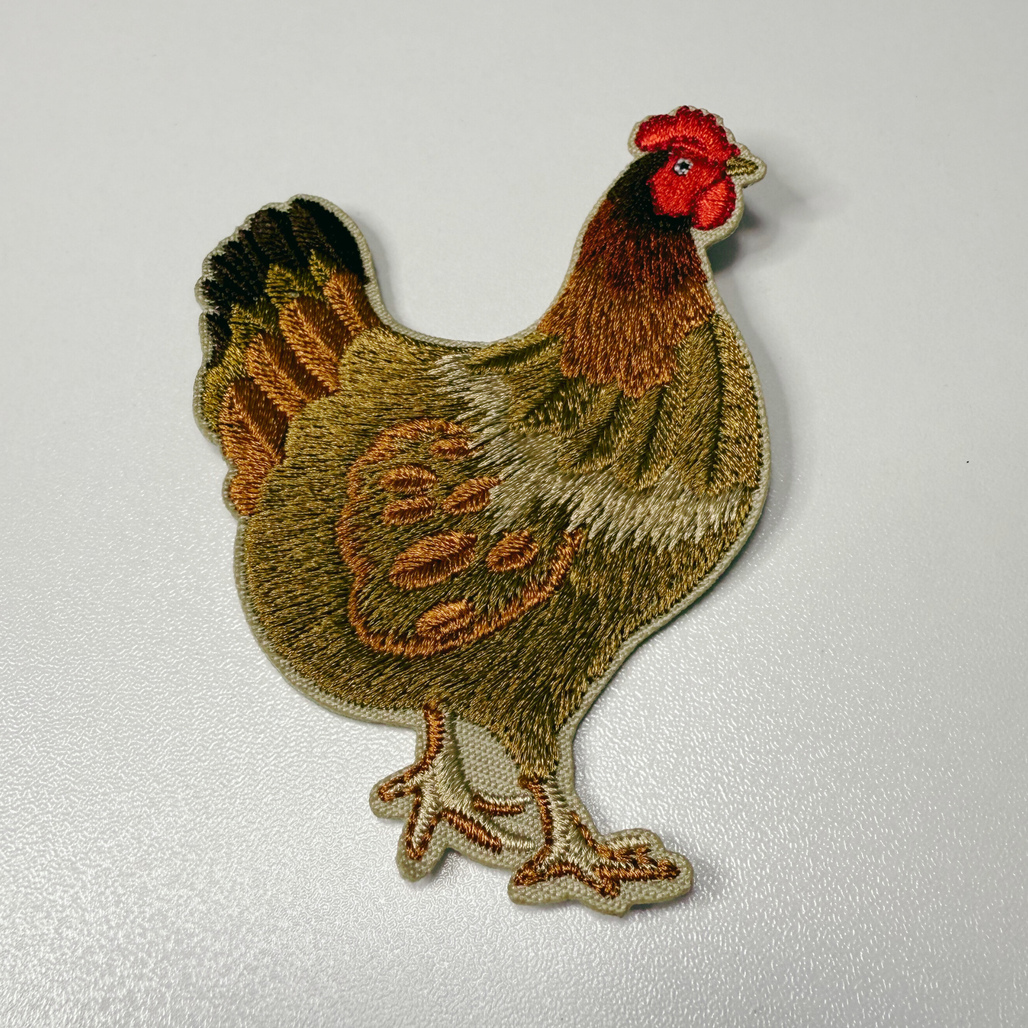 3" Chicken -  Embroidered Hat Patch