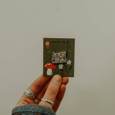 Wildflower Oregon Enamel Lapel Pin