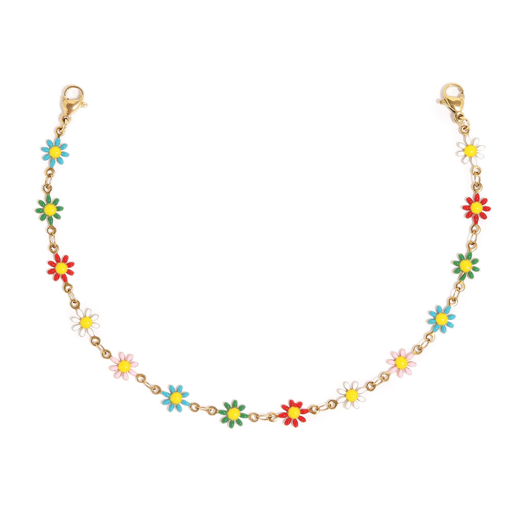 Trucker Hat Chain: Multi-Colored Daisy Chain