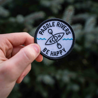 Kayaking, Paddle River - Be Happy Kayak Patch