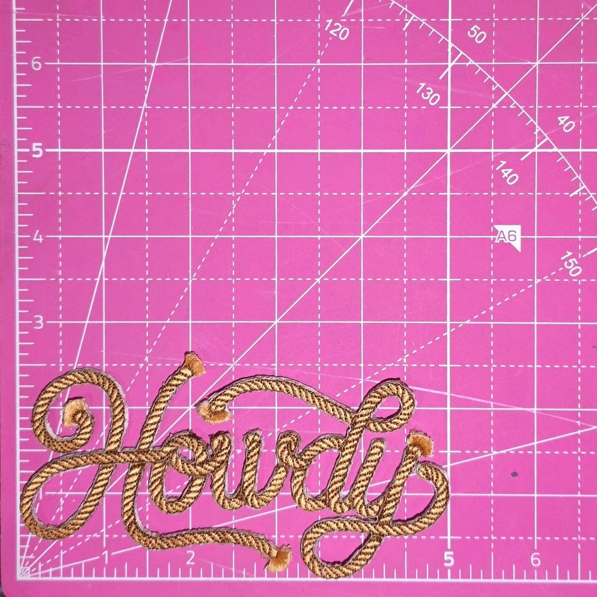 Howdy Rope Fringe Western Embroidery Iron On Patch