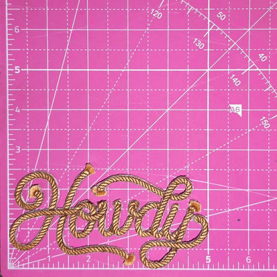 Howdy Rope Fringe Western Embroidery Iron On Patch