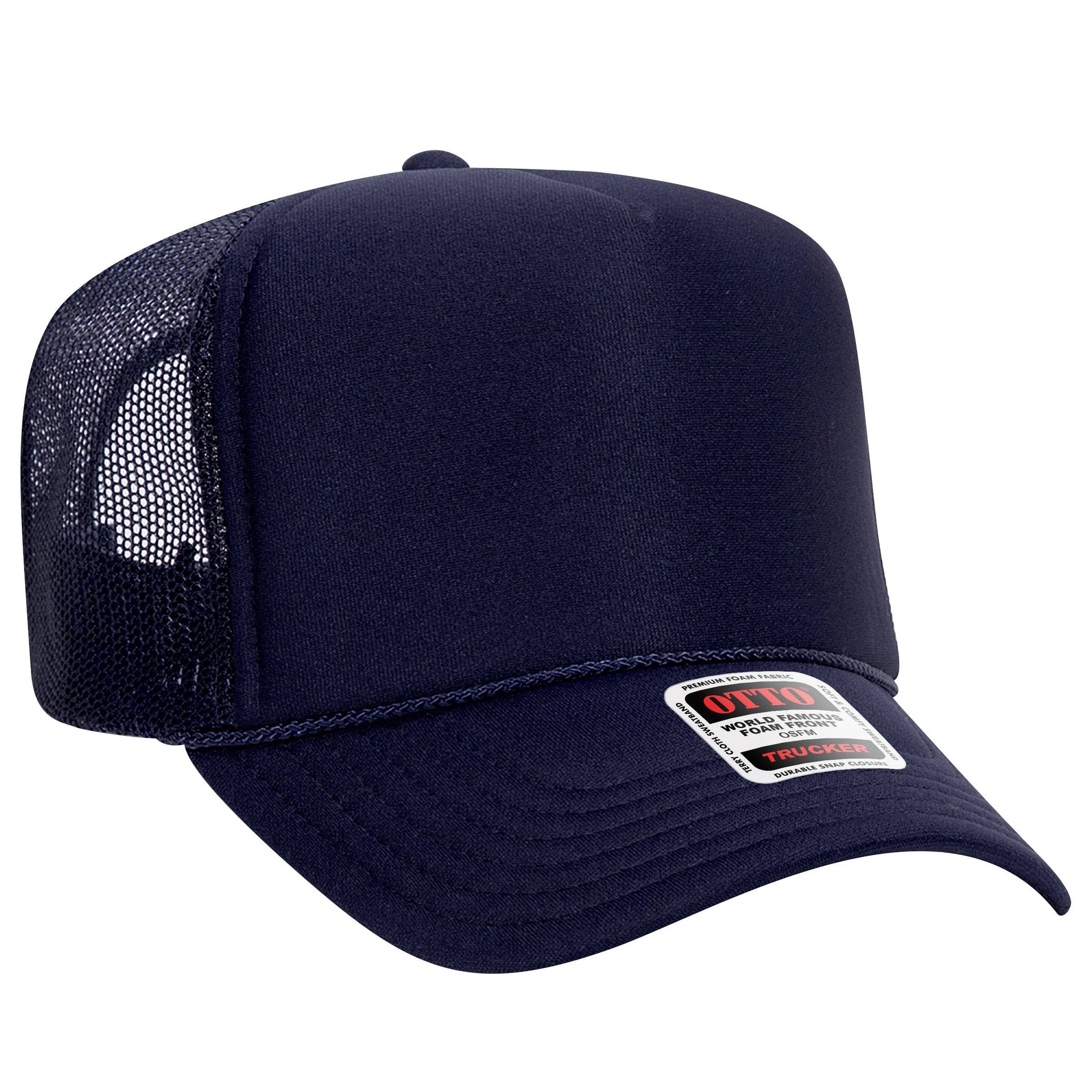 Otto 5-Panel High Crown Foam Trucker Hats, Mesh Back Cap - 39-165