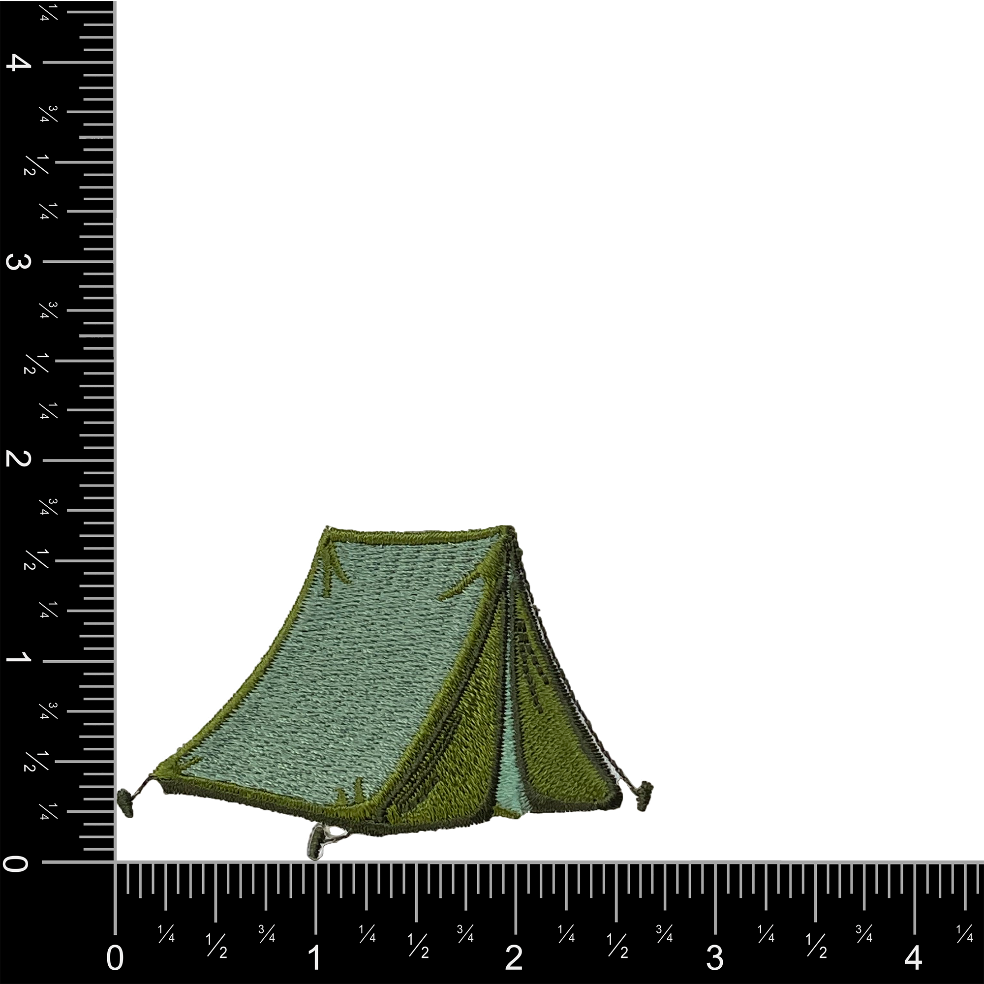 Camping Tent - Army Green - Nature/Outdoors - Iron on Applique - Embroidered Patch