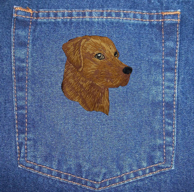 Lab Head Chocolate Dog Labrador Retriever Iron on Patch