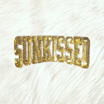 Sunkissed Gold Sequin Glitter Iron On Patch