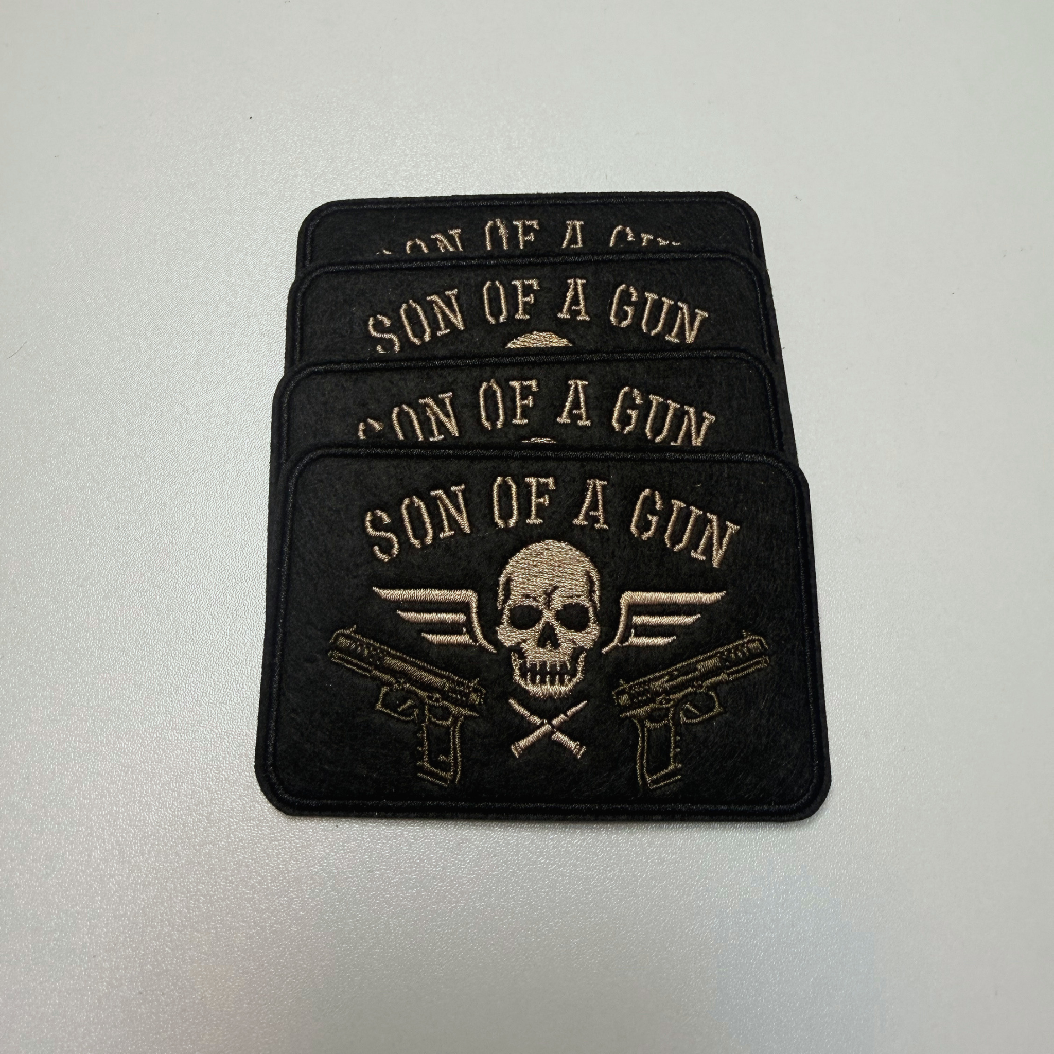 3.5" Sun of a Gun  -  Embroidered Hat Patch