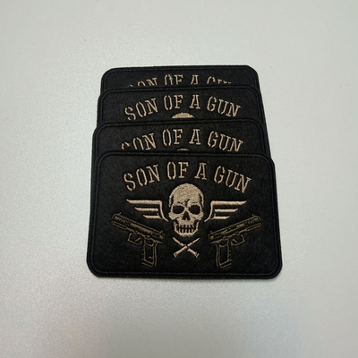 3.5" Sun of a Gun  -  Embroidered Hat Patch
