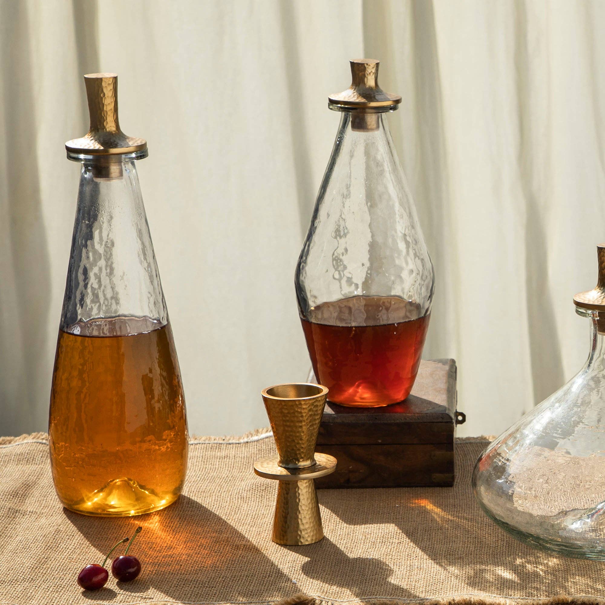 Pebbled Decanter Tall
