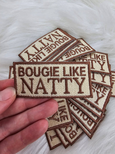 Bougie Like Natty Embroidery Iron On Patch