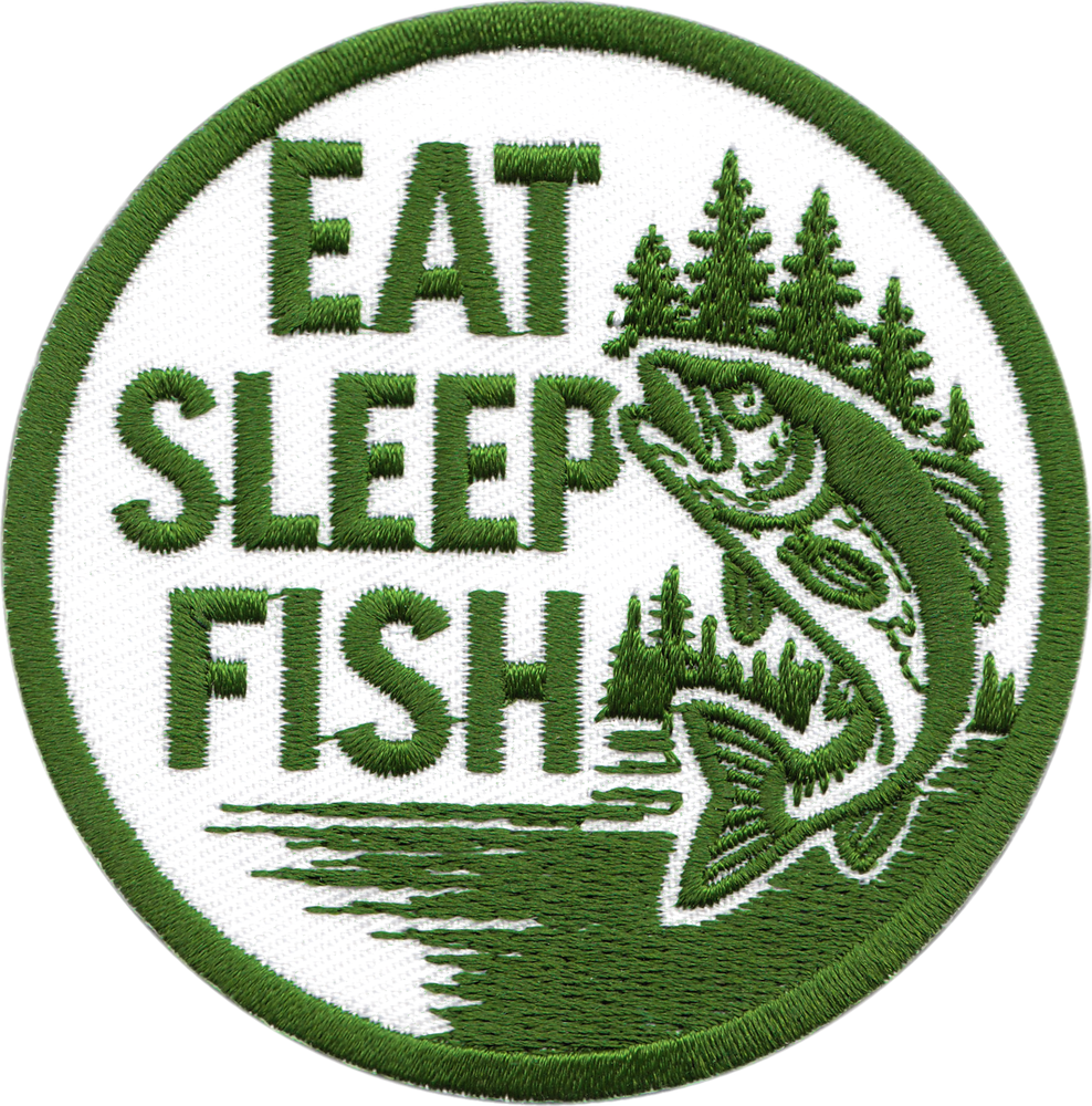 Patch - "Eat, Sleep, Fish" - With Leaping Fish