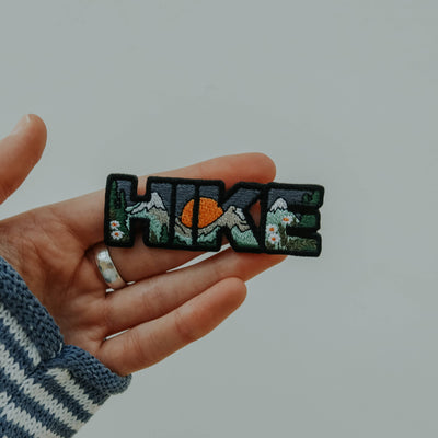 Hike Embroidered Iron On Patch