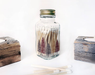 Variety Pack of Noble Fir Trees 2" White Match Jars