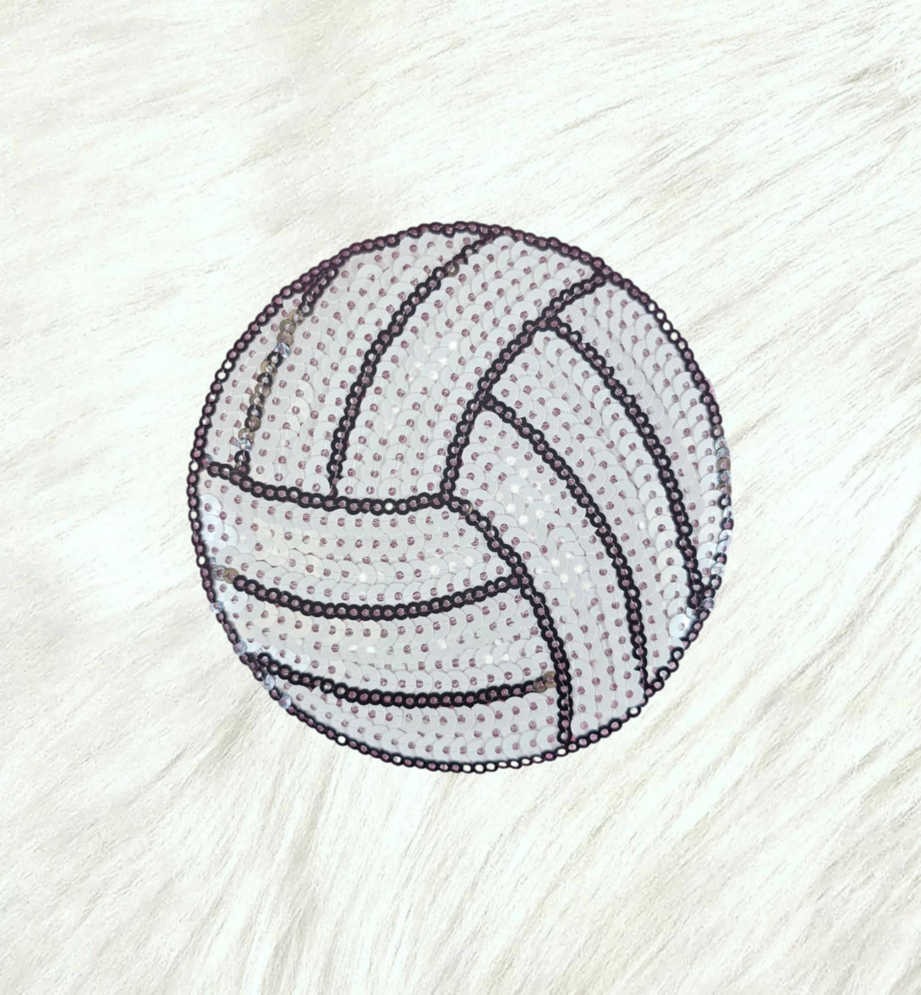 Volleyball Sequin Iron On Patch