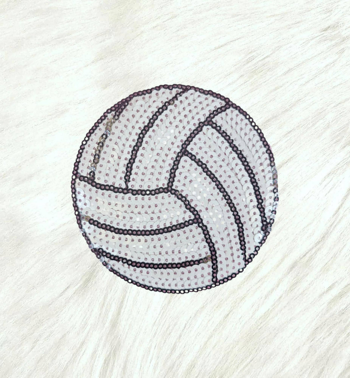 Volleyball Sequin Iron On Patch