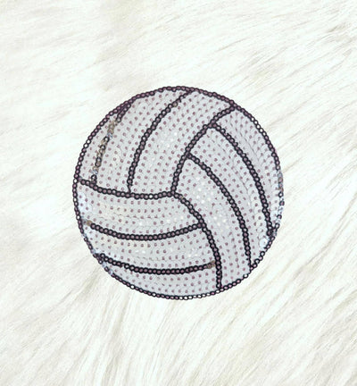 Volleyball Sequin Iron On Patch
