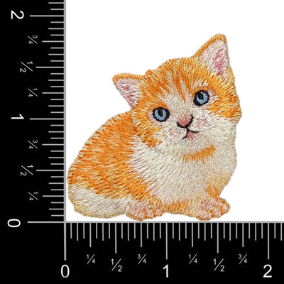 Orange Tabby Cat, Kitten, Embroidered, Iron on Patch