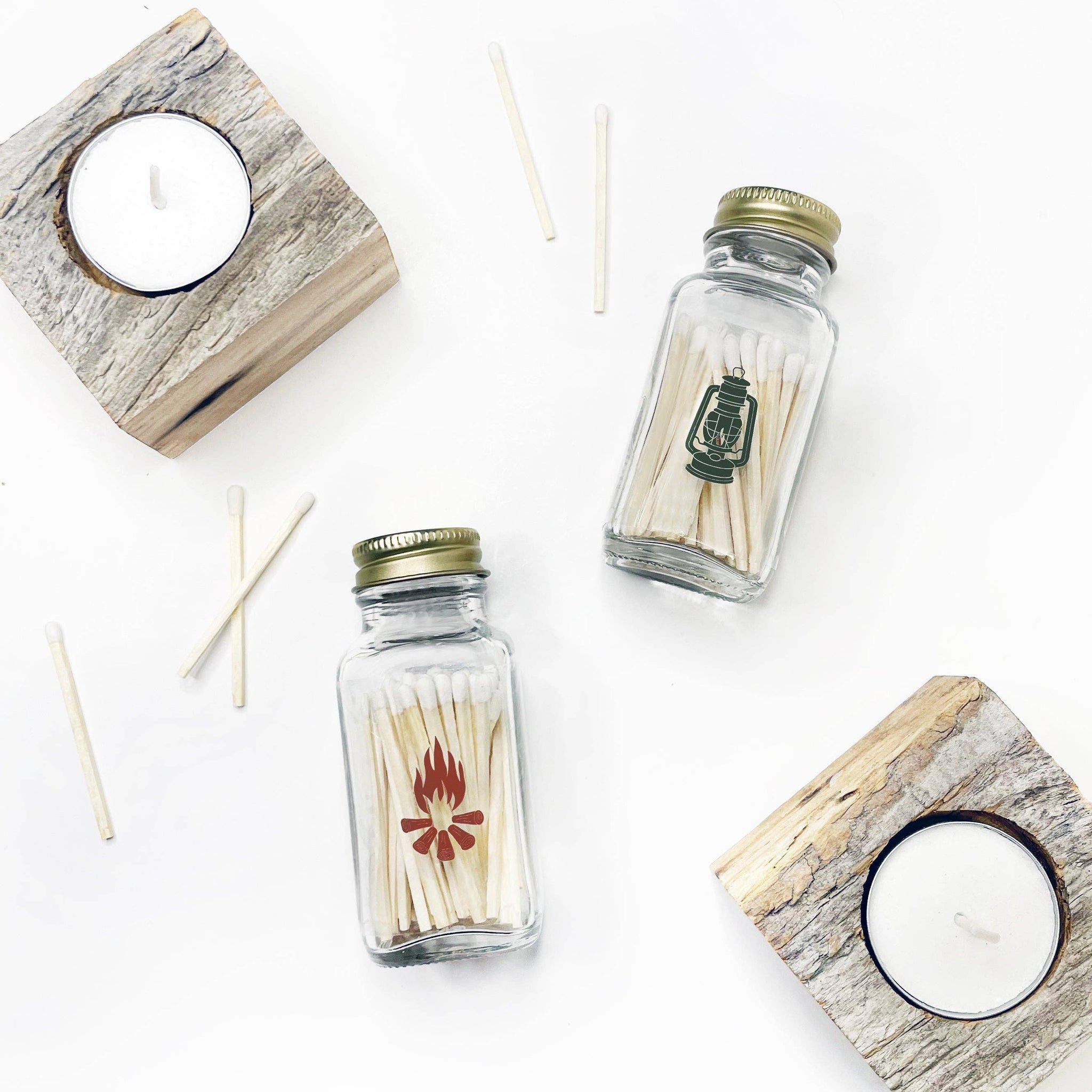 Camping Lantern Jar Matches | Outdoorsy Match Bottle
