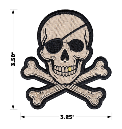 Patch Pirate Skull & Crossbones Jolly Roger Biker Halloween