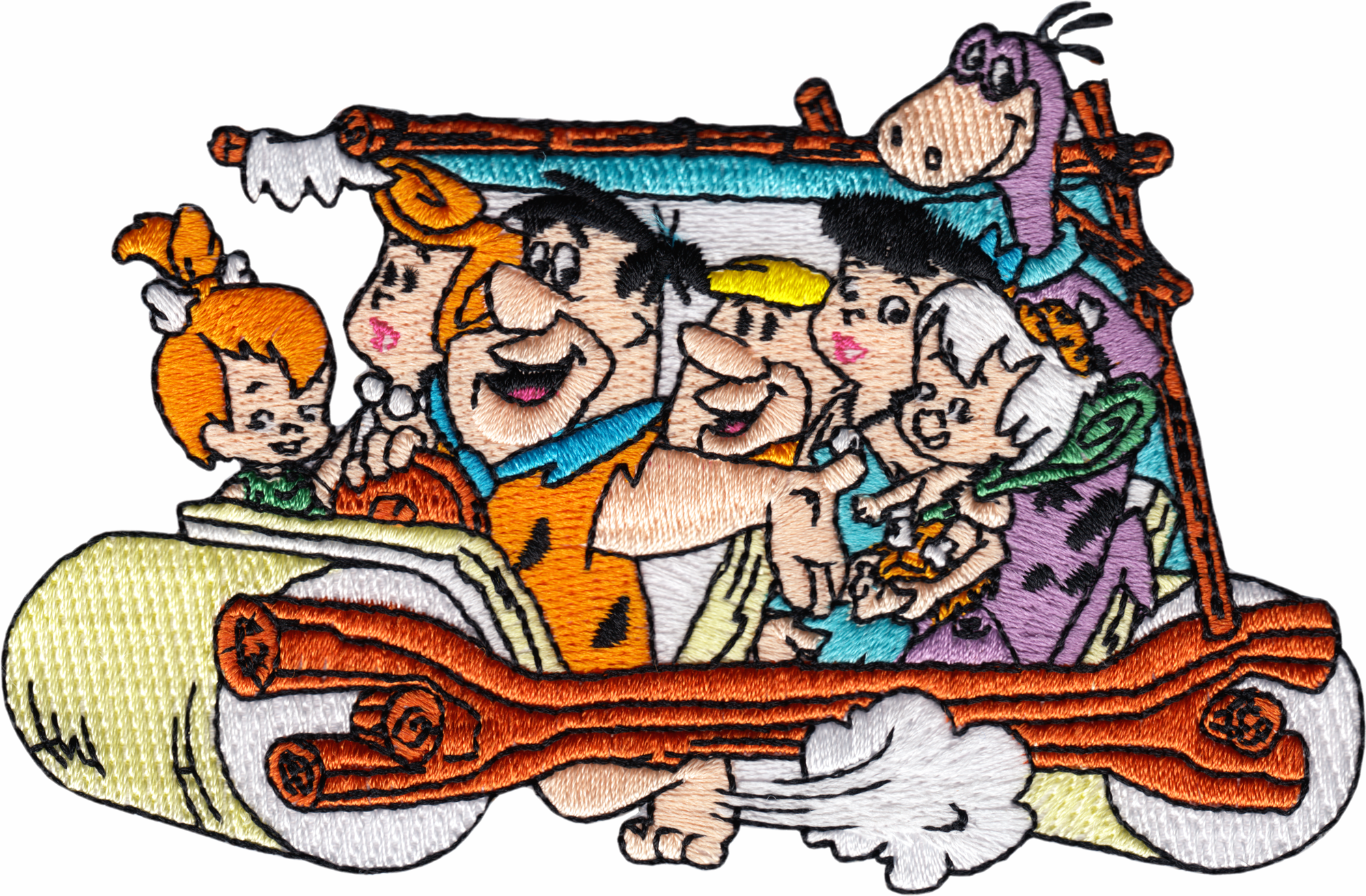 Patch - The Flintstones in Car - Classic 1980s Cartoon