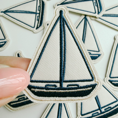 2" Sailboat -  Embroidered Hat Patch