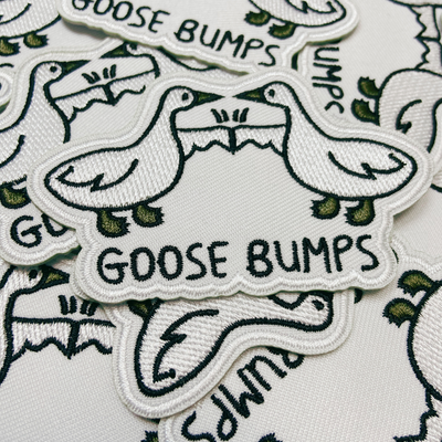 3.5" Goose Bumps -  Embroidered Hat Patch