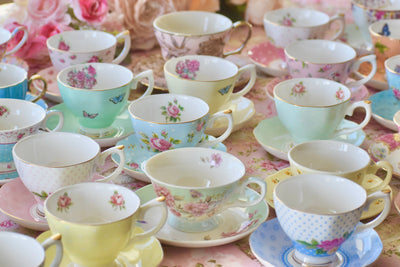 Mismatched teacups for Tea party, Catering, Event Planner 