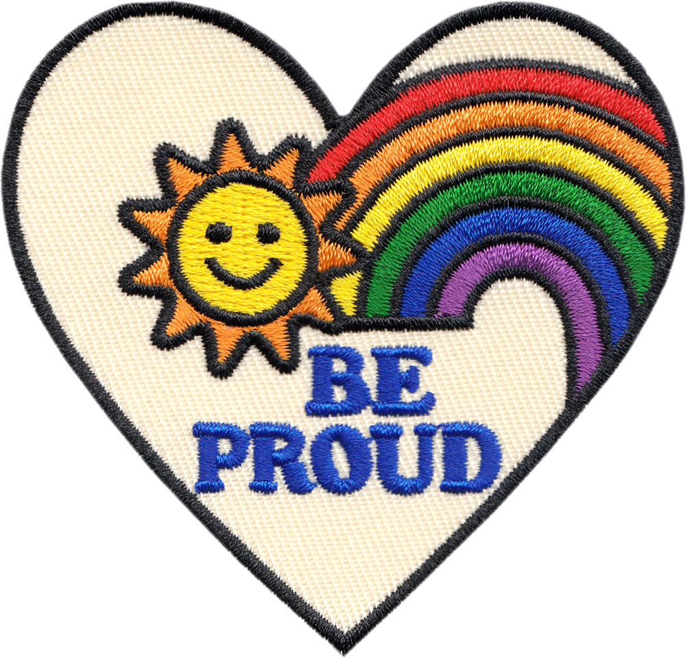 Patch - "Be Proud" - Heart With Rainbow