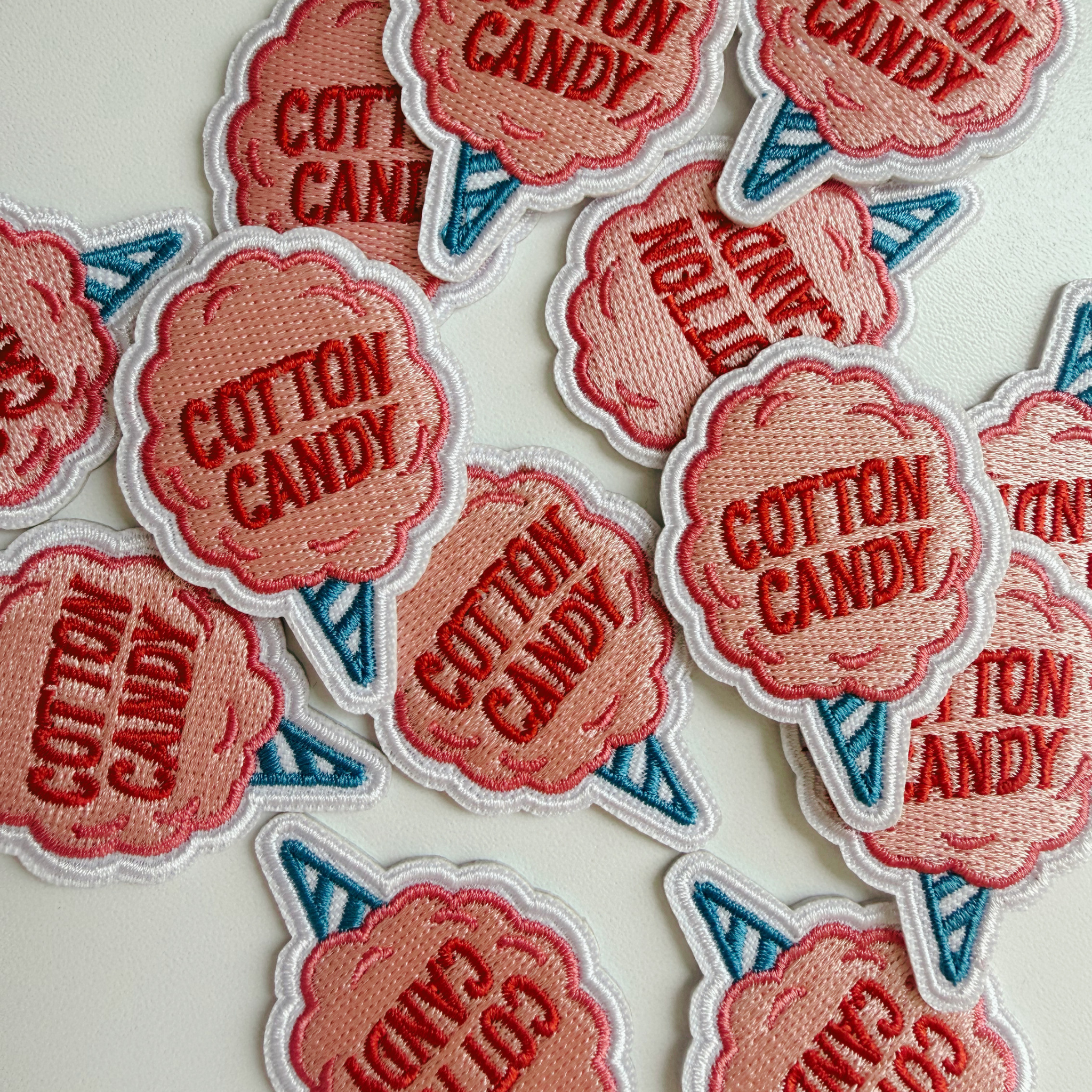 2" Cotton Candy  - Embroidered Hat Patch