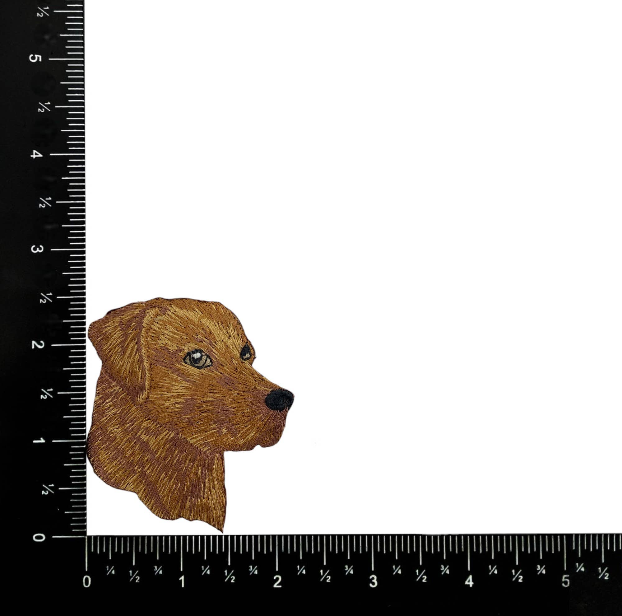 Lab Head Chocolate Dog Labrador Retriever Iron on Patch