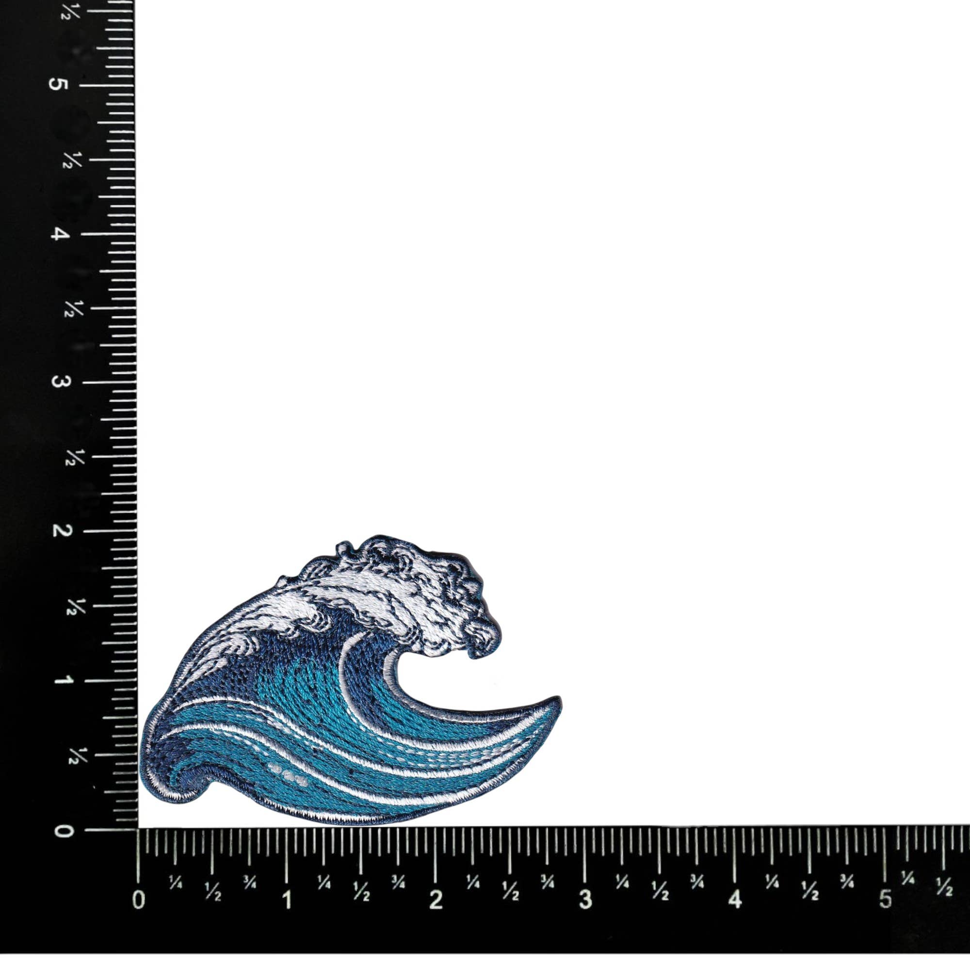 Ocean Wave, Beach, embroidered, Iron on Patch
