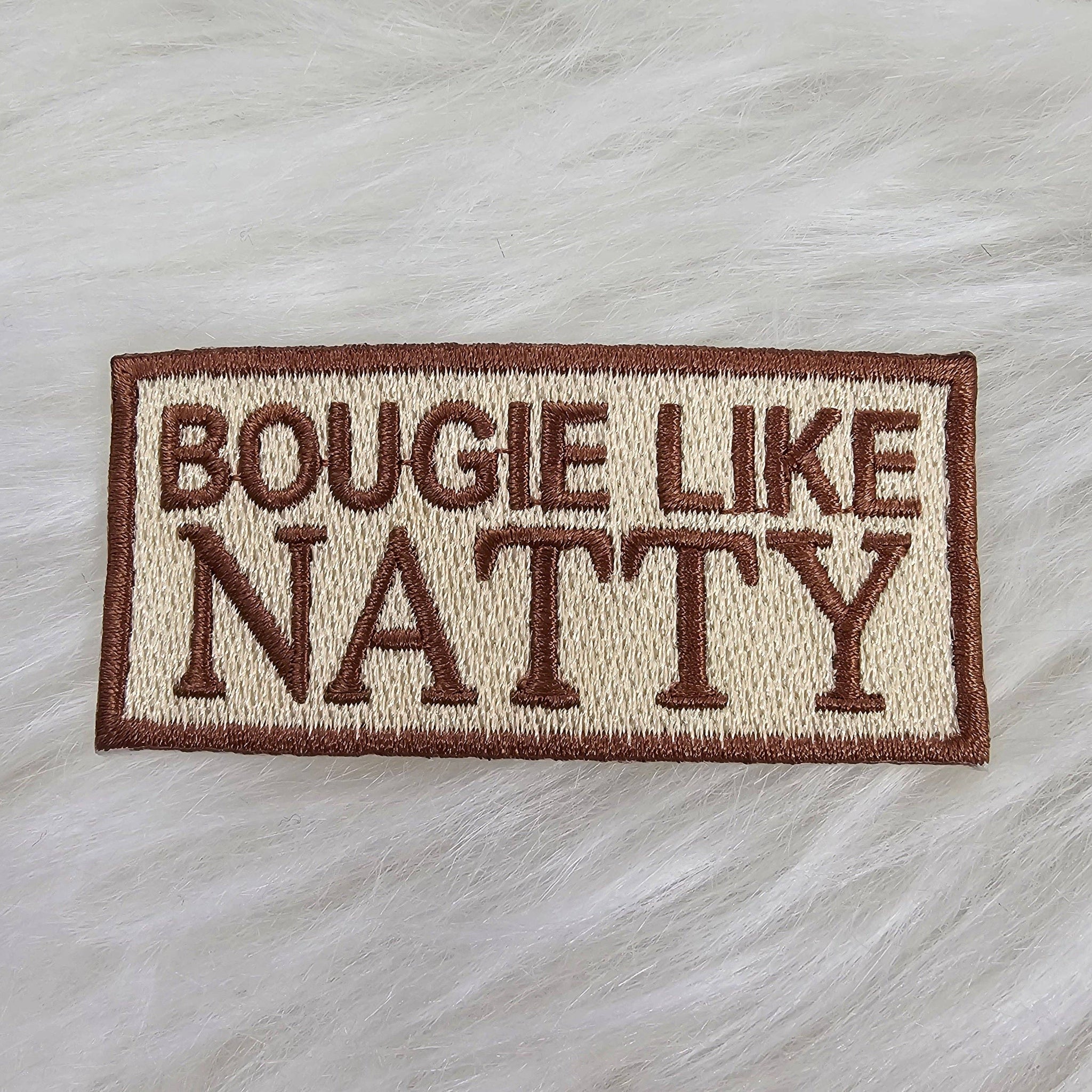 Bougie Like Natty Embroidery Iron On Patch