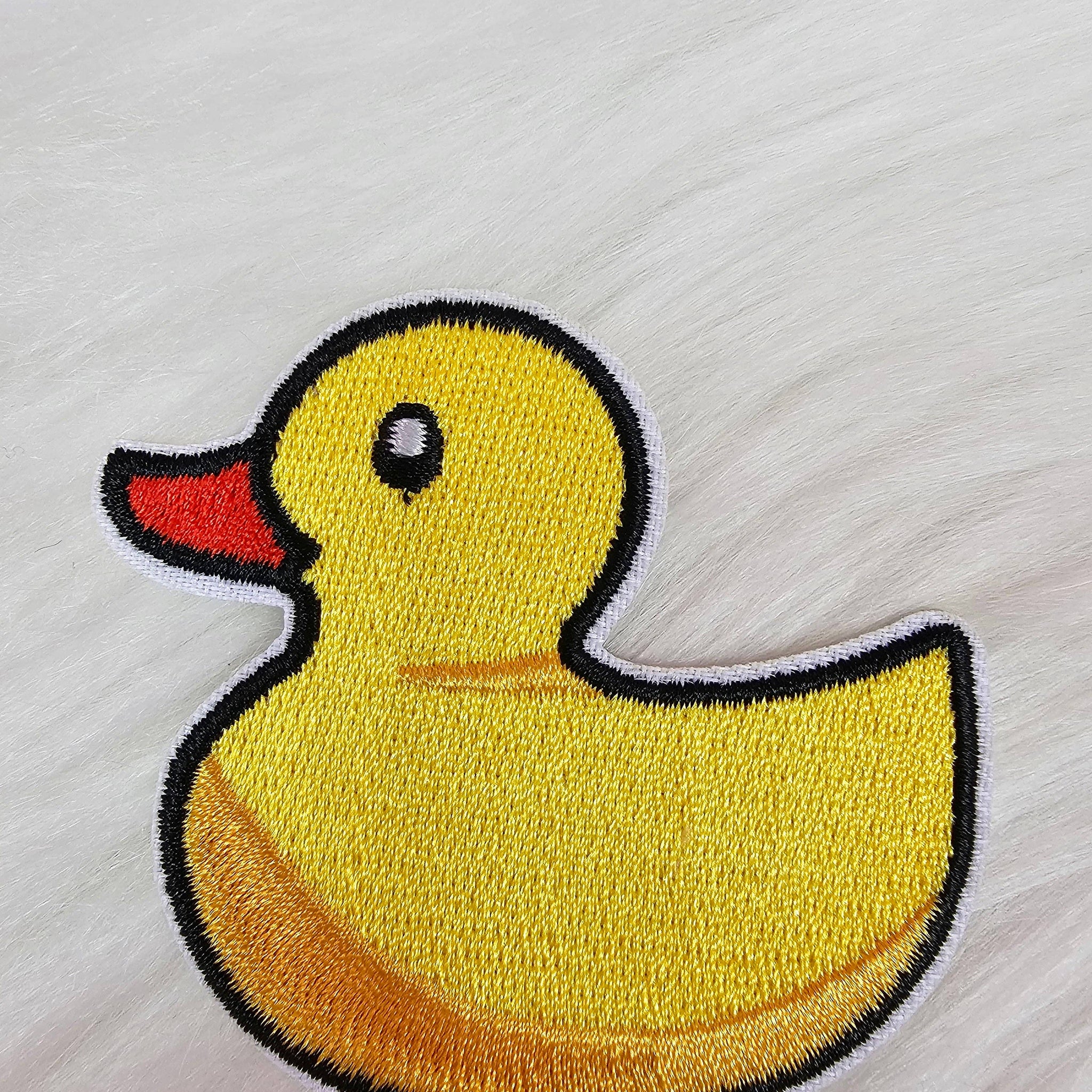 'Rubber Ducky' Yellow Embroidery Iron On Patch